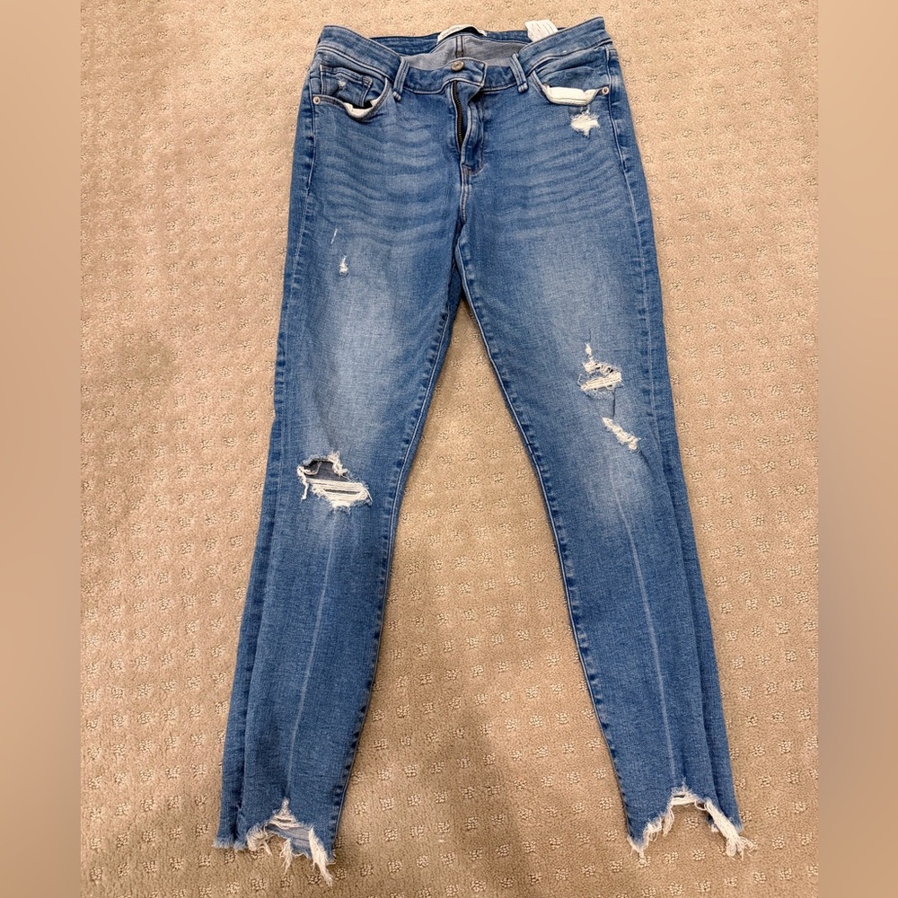 Abercrombie & Fitch Distressed Blue Jeans. Women’s size 8.